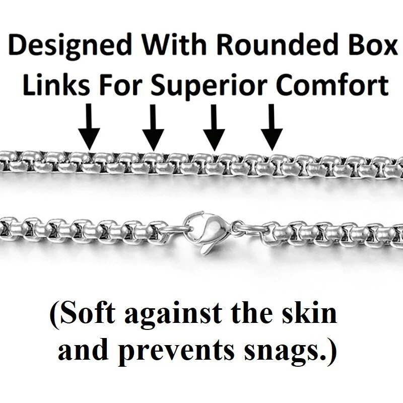 2PcSet Chicago White Sox Gift Stainless Steel 24" Necklace and Bracelet D4D30 - Image 4 of 4