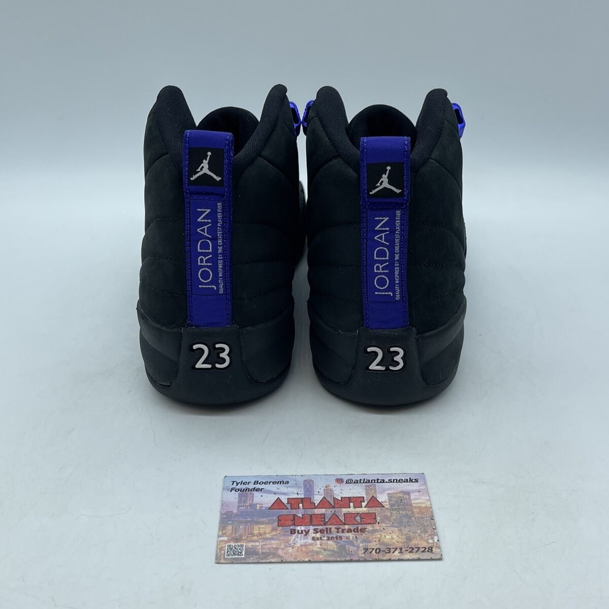 Size 7Y - Air Jordan 12 Retro Dark Concord Black Blue Suede Size 7Y - Air Jordan 12 Retro Dark Concord Black Blue Suede