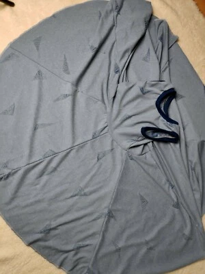 Tellerkleid, destroyed Jersey, blaumeliert, handmade 86-146 - Bild 1 von 4