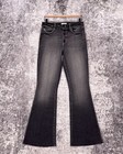 New L'AGENCE Jeans 27 Womens Sera Sneaker Flare Charcoal Black Wash Denim