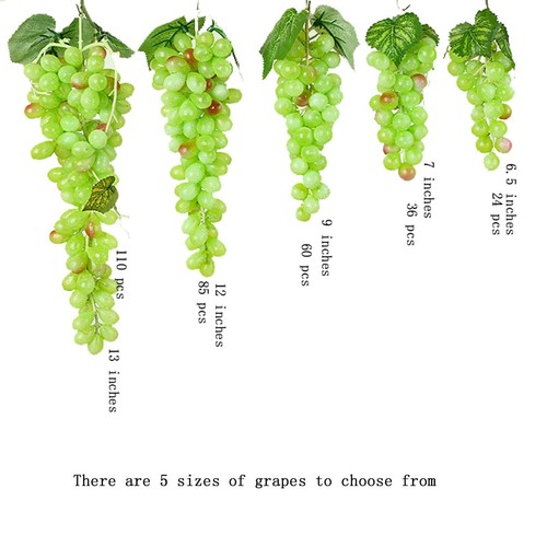 5bunches Green Rubber Grapes Artificial Grape Fake Grapes Lifelike Artificial... - Picture 8 of 8