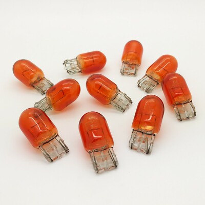 10 x 585 WY21W Amber Capless Rear Indicator Light Bulb 382WA 12v 21w Push Fit