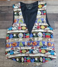 VTG Nicole Miller Silk The Sports Spalding Y2K Hip Hop Fun Vest Medium