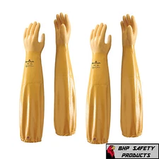 ATLAS 772 CHEMICAL RESISTANT GLOVES SHOWA MFG 26" SIZES M, LG, XL (2 PAIR PACK)