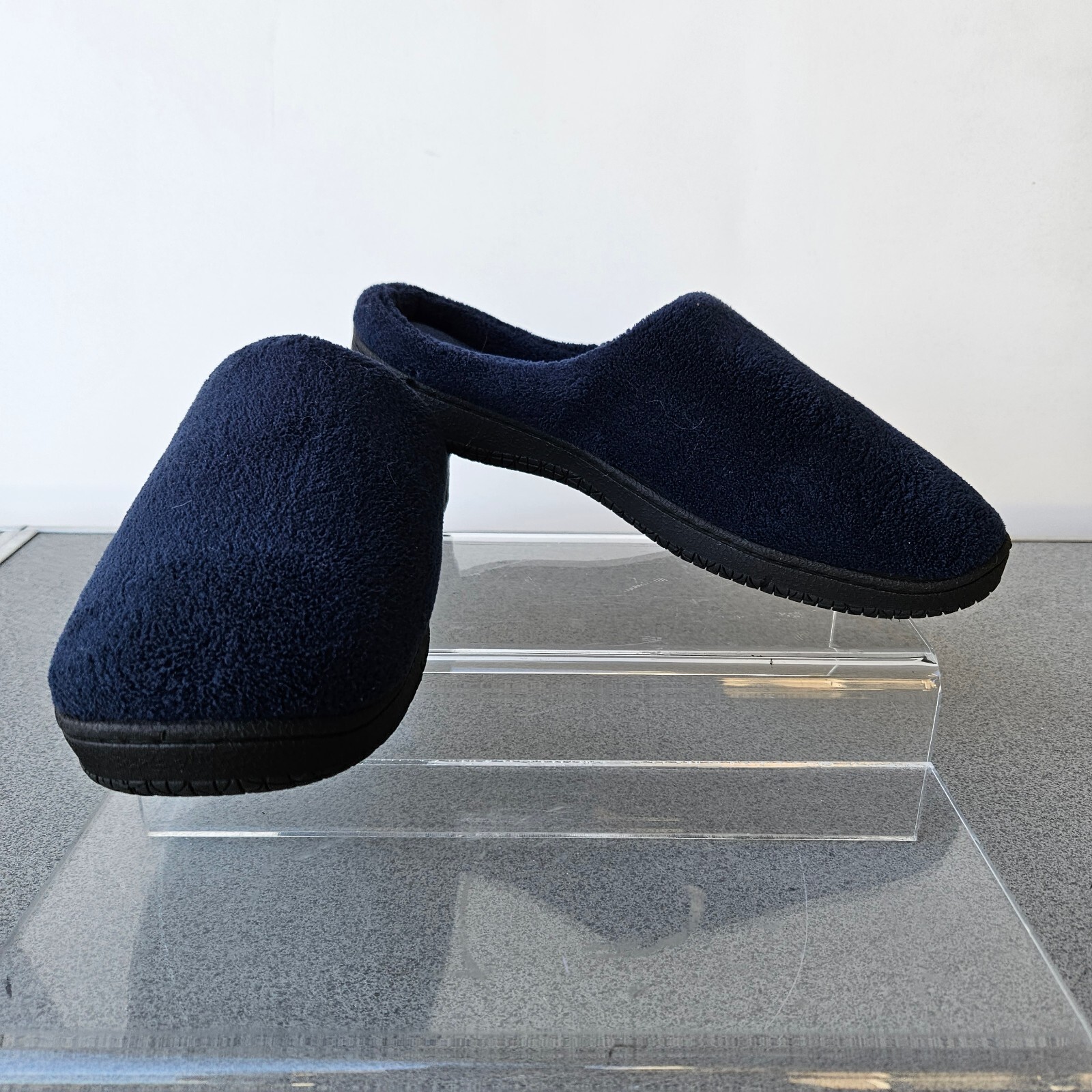 SAOLA Pantofole slip on Hanes da uomo 8 9 comfort in memory foam suola interna esterna blu
