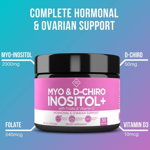 Integratore di inositolo premium - polvere di mio-inositolo e D-Chiro inositolo più F... - Foto 2 di 6