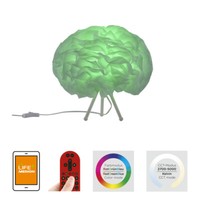 Led Tischlampe Weiß Stoffschirm Dimmbar Fernbedienung Rgb Cct Lichtfarbe