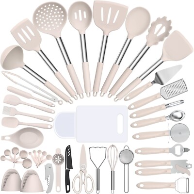 Silicone Cooking Utensil Set, Umite Chef 43 PCS Heat Resistant Kitchen Utensi...