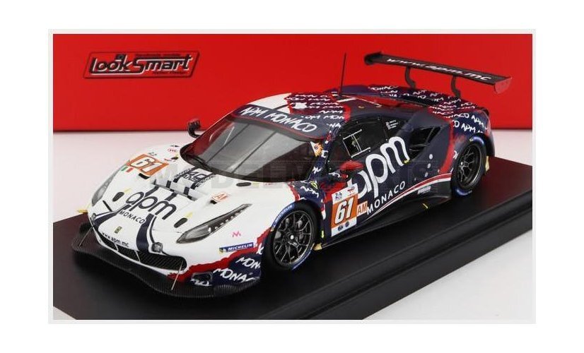 LOOKSMART LSLM148 FERRARI - 488 GTE EVO 3.9L TURBO V8 TEAM AF CORSE N 61 24h LE
