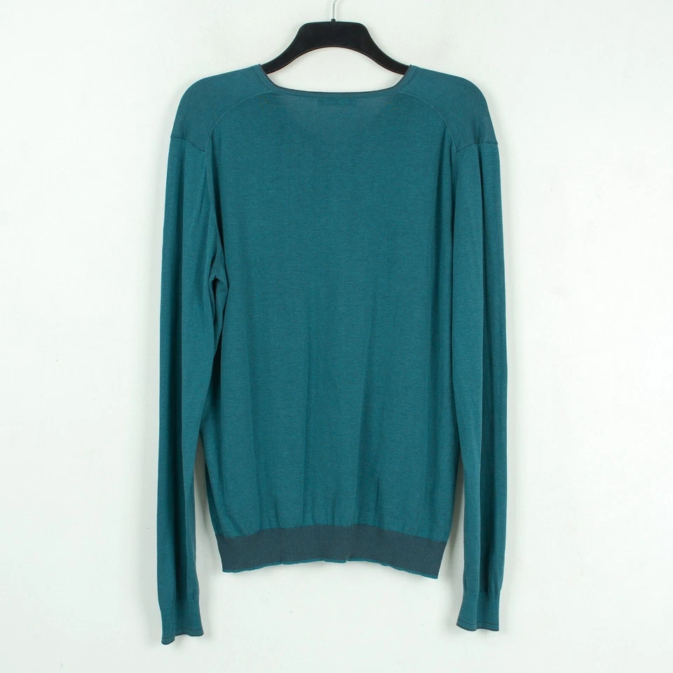 Suéter De Cuello En V Para Hombre FALKE Turquesa Casual Tejido Delgado - Imagen 3 de 4