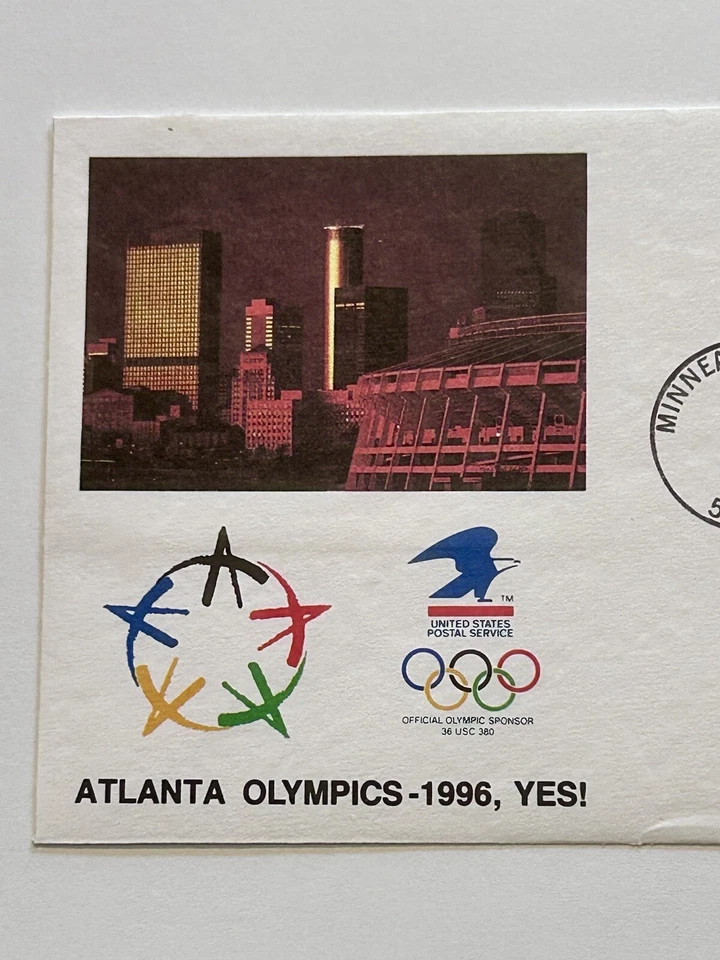 1996 Atlanta Olympics First Day Issue Olympians Hazel Wightman Stamp Envelope - Image 2 of 4