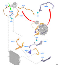 Supporto tubo sistema raffreddamento FORD RANGER T6 MK1 JB3G-8C455-AE 2322460 NUOVO ORIGINALE
