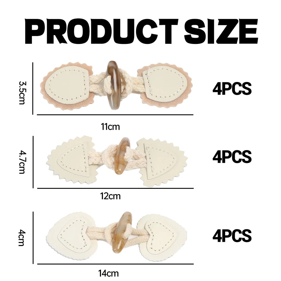 Bouton Corne Duffle Coat12 Stück Enfants Cuir Bouton de Couture pour Enfants ... - Photo 2/4