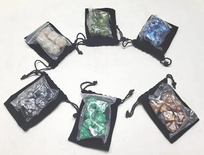42 Pieces Polyhedron Dice 6 Colors For Dungeons And Dragons DND RPG D20 D12 Game