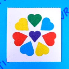 Fuzzy Colorful Hearts Great 7 Sticker Mod