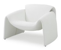 Sessel Design Weiss Stoff Skulptural Futuristisch Komfort Luxus Edel