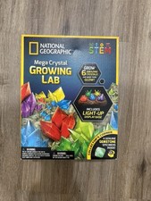 National Geographic Mega Crystal Growing Lab STEM Kit Light Up Display New