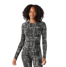 $115 Smartwool Women's Classic Thermal Merino Base Layer Crew Top-Black-Medium