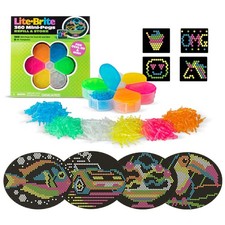 Lite Brite HD Template and Peg Refill Set Plus Storage, 360 Small, Multicolor