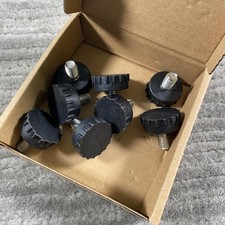 Knurled Thumb Screws Black Plastic Steel Knobs XMM6308S-diaozhengliaoxiaoxiao-8