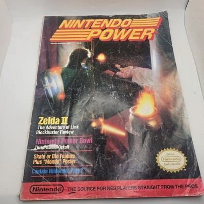 NINTENDO POWER 1989 Vol Issue #4 - Zelda 2: Adventure of Link With Poster