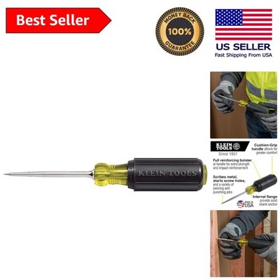 Klein 650 Heavy-Duty Scratch Awl - 3-1/2-Inch Cushion Grip for Professionals