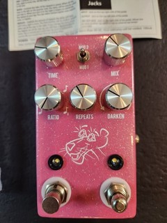 JHS Pink Panther Delay: Original Box Pick Pin Sticker card and rubber feet!