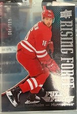 2015-16 UD Full Force Rising Force Elias Lindholm #RF-EL Hurricanes #064/999