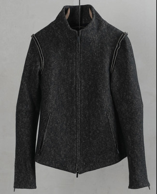 EYN VAS inaisce Black PROMETHEAN Jacket Melton WOOL $1400 Retail sz III 3