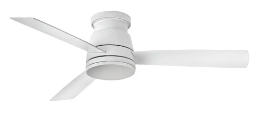 52" Hinkley Trey Matte White Wet Rated LED Hugger Ceiling Fan - Picture 5 of 10