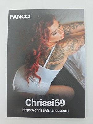 CHRISSI69 AUTOGRAMM SIGNIERT AUTOGRAPH SIGNED Autogrammkarte Erotik MODEL