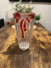 Celebrations By Mikasa Crystal Vase Ruby Ribbon Collection 5134991