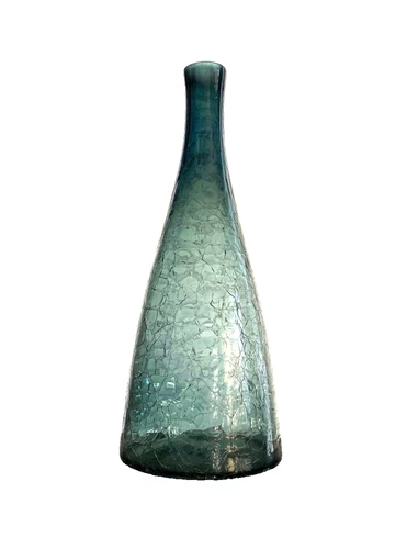 BLENKO GLASS DECANTER 920 CHARCOAL CRACKLE WINSLOW ANDERSON