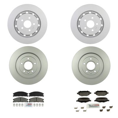 Bosch QuietCast Front Rear Rotor SD Semi-Met Disc Brake Pad Kit for Explorer