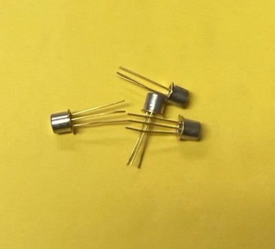 (4) 2N961 Germanium PNP Texas Instruments Gold Lead Transistors NOS