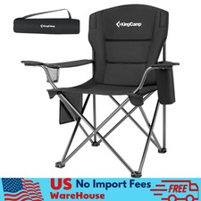 KingCamp Oversized Folding Camping Chair, Heavy Duty Padded, 440 lb Capacity