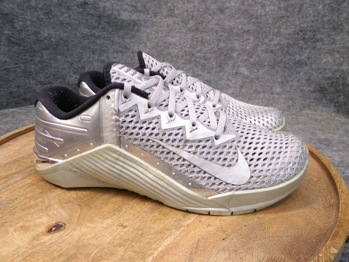 Nike Metcon 6 Premium Metallic Silver Training Shoes Sz 7 Nike Metcon 6 Premium Metallic Silver for Sale  main image 4