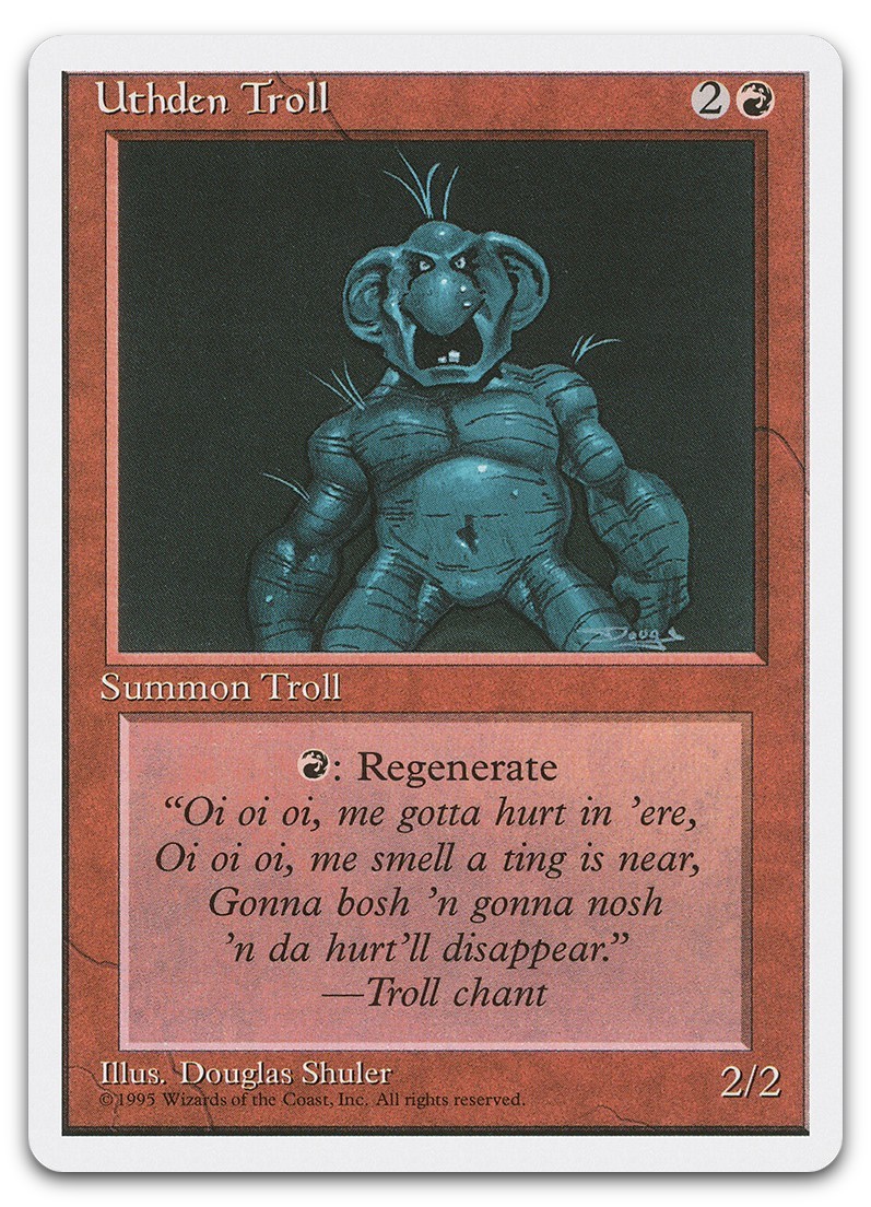 Uthden Troll (LP) Fourth Edition 4ED Magic MTG