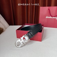 Salvatore Ferragamo Leather Belt Gancini Buckle Automatic NEW