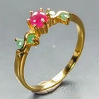 Handmade Ruby Ring 925 Sterling Silver Size 7 /R465965