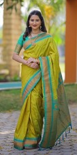 Designer Sari Bollywood Bridal Silk Saree Blouse South Indian Ethnic Ready made