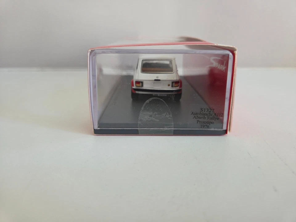 Prototipo Spark 1/43 Autobianchi A112 Abarth Rallye - Bianco - 1976 - S1327 - Immagine 3 di 4
