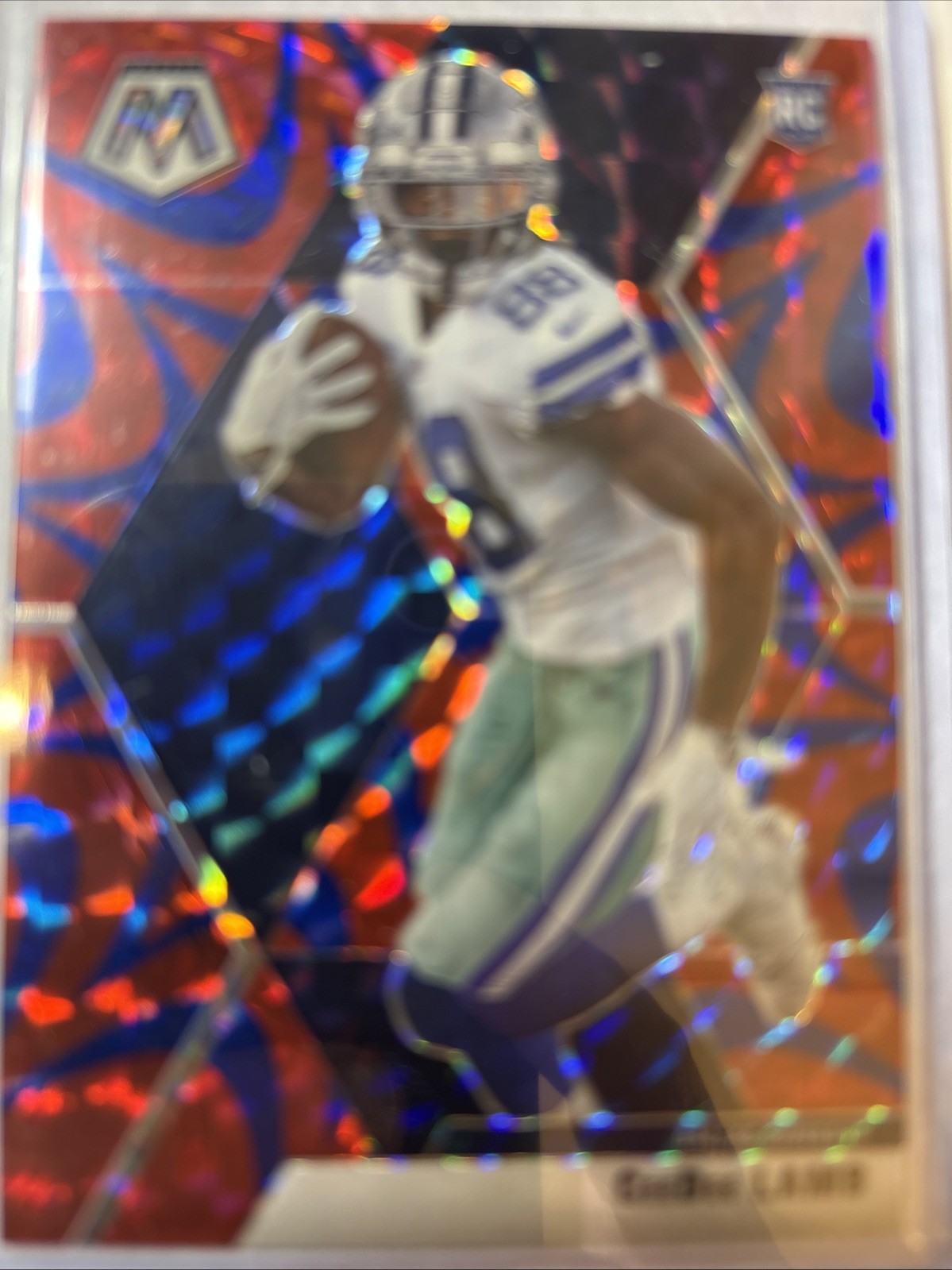 2020 Panini Mosaic - Rookies CeeDee Lamb #207 Reactive Blue Mosaic Prizm (RC)