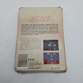 Zanac Nintendo NES Game Cart And Box Tested Working + Box Sleeve