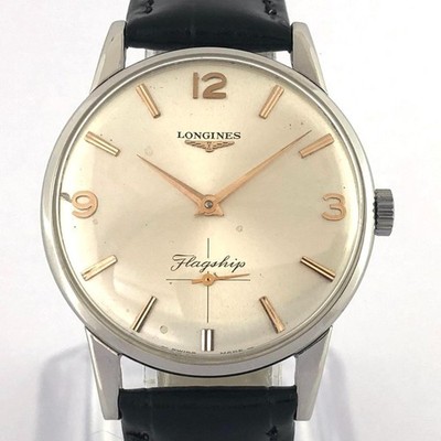 0% TARIFFS LONGINES FLAGSHIP 1966 MANUAL WIND VINTAGE DIAL STEEL GENTS WATCH