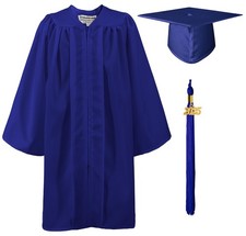 GraduationMall Matte Kindergarten Graduation Gown Cap Set with 2025 Tassel 30