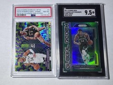 Giannis Antetokounmpo 2x Graded Lot PSA 8 Kareem /249 and SGC 9.5 Color Match