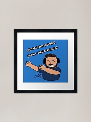 Toxicity out - Bad vibes out - Song gerahmtes Wandbild Poster Leinwanddruck Bild
