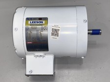 LEESON White Duck General Purpose Motor 0.75HP 3Ph 60Hz 230/460V 1800RPM