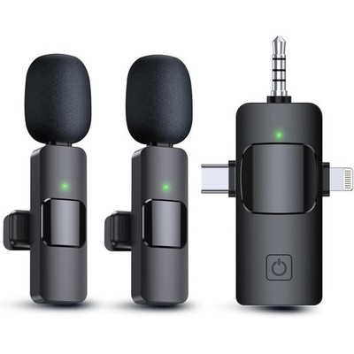 Kabelloses Mikrofon Handy for iPhone/Android Mini-Mikrofon Lavalier Microphone